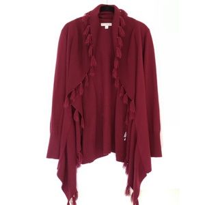 Eva Mendes Tassel Cardigan Sweater Sz S